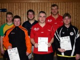 Die Sieger der Klasse Herren C beim 1. Kreisranglistenturnier der Erwachsenen in der Saison 2008/2009 in Ebern.