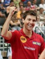 Timo Boll ballt die Faust und freut sich Timo Boll ballt die Faust und freut sich