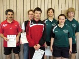 Die Sieger der Klasse Herren D beim 2. Kreisranglistenturnier der Erwachsenen in der Saison 2009/2010 in Knetzgau.