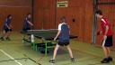 Robert Witzgall und Simon Cholewa von der Realschule Ebern beim Bezirksfinale Jugend trainiert für Olympia in der Sportart Tischtennis im Jahr 2008.