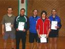 Die Sieger der Klasse Herren A/B beim 1. Kreisranglistenturnier der Erwachsenen in der Saison 2004/2005 in Trossenfurt.