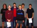 Die Sieger der Jungen beim 1. Kreisranglistenturnier der Jugend in der Saison 2003/2004 in Haßfurt.