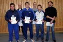 Die Sieger der Klasse Herren A/B beim 2. Kreisranglistenturnier der Erwachsenen in der Saison 2004/2005 in Ebern.