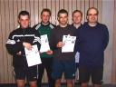 Die Sieger der Klasse Herren A/B beim 2. Kreisranglistenturnier der Erwachsenen in der Saison 2002/2003 in Knetzgau.