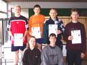 Die Sieger der Klasse Herren D beim 2. Kreisranglistenturnier der Erwachsenen in der Saison 2001/2002 in Ebern.