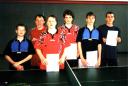 Die Sieger der Jungen beim 2. Kreisranglistenturnier der Jugend in der Saison 2000/2001 in Haßfurt.