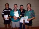 Die Sieger der Klasse Senioren A/B bei den Kreismeisterschaften der Erwachsenen und Senioren in der Saison 2001/2002 in Trossenfurt.