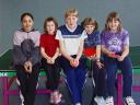 Die Sieger der Minimeisterschaften der Mädchen in der Saison 2000/2001 in Hassfurt.