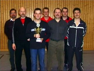 Die Endspielteilnehmer der Pokalendrunde der Herren in der Saison 2004/2005 in Ebern.