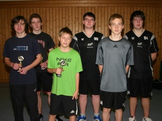 Die Endspielteilnehmer der Pokalendrunde der Jungen in der Saison 2009/2010 in Ebern.