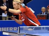 Christian Süß beim Aufschlag 2 bei der Tischtennis EM 2009 in Stuttgart