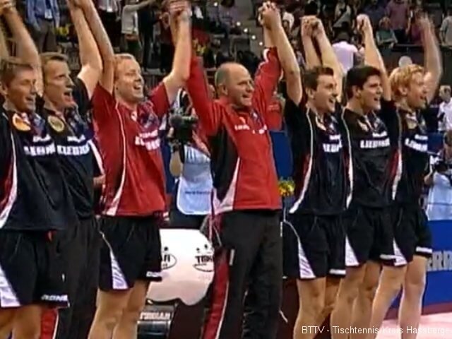 Herren-Nationamannschaft triumphiert bei der Tischtennis Europameisterschaft 2009 in Stuttgart