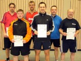 Die Sieger der Klasse Herren C beim 2. Kreisranglistenturnier der Erwachsenen in der Saison 2009/2010 in Knetzgau.