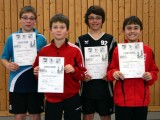 Die Sieger der Jugend beim 2. Kreisranglistenturnier der Schüler B in der Saison 2009/2010 in Ebern.