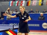 Kristin Silbereisen nach dem Finale bei der Tischtennis deutsche Meisterschaft 2010