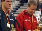 Dimitrij Ovtcharov und Patrick Baum bei der Siegerehrung Tischtennis deutsche Meisterschaft 2010