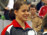Petrissa Solja bei der Siegerehrung Tischtennis deutsche Meisterschaft 2010