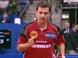 Timo Boll feuert an bei der Tischtennis EM 2009 in Stuttgart